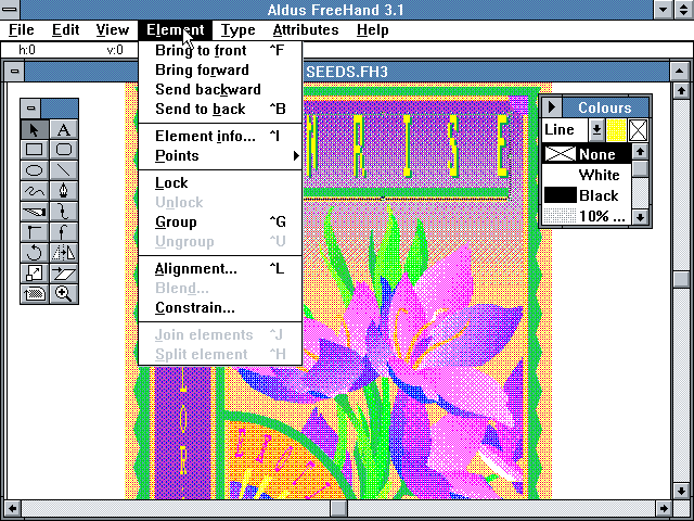 Aldus FreeHand 3.1 - Edit